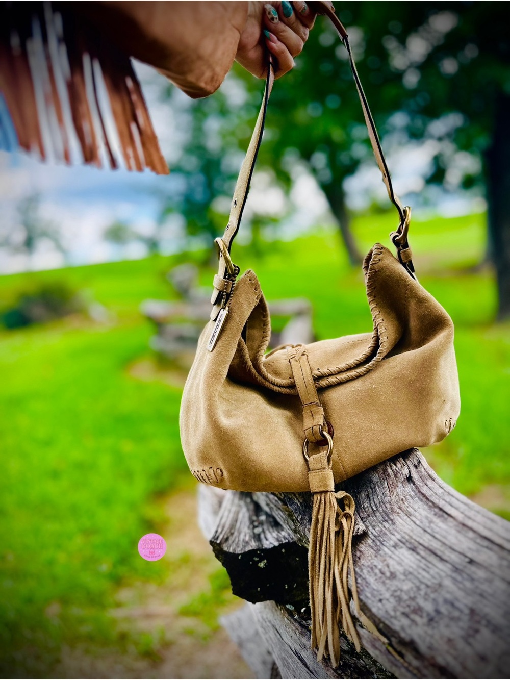 Hobo coach western style suede